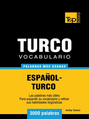 cover image of Vocabulario Español-Turco
